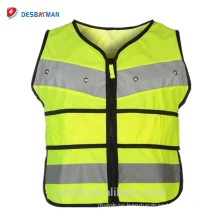 100% Polyester Zipped Front Hi Vis Horse Riding Reflective Adjustable Tabard Vest With Led Light